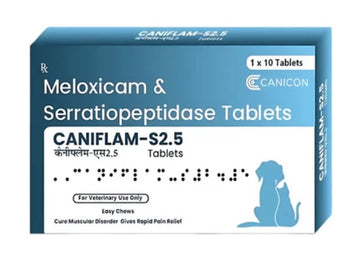 Canicon: Caniflam-S 2.5  - Meloxicam & Serratiopeptidase Tablets